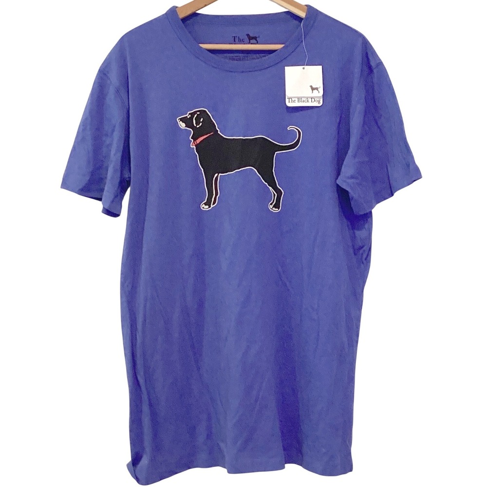 The Black Dog Mens Blue Heather T-Shirt Martha's Vineyard - Large NWT